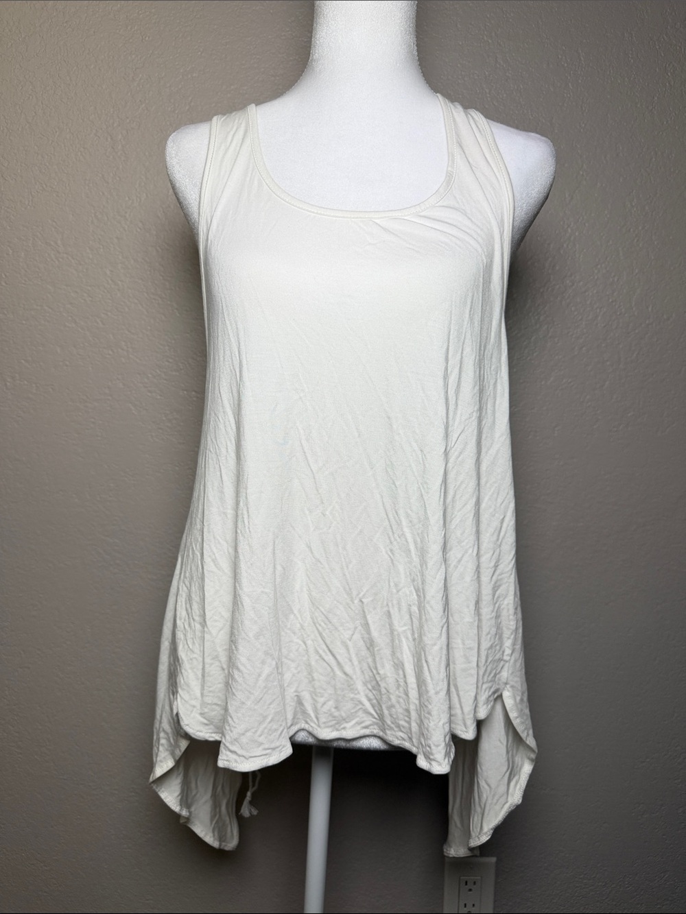 Versatile Cream Scoop Neck Tank - Flowy Women's Top